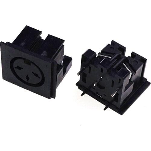 5 PCS Din Socket 3 Position Female 3 Pin PCB Right Angle Through holes PCB SDS-J DS Power Socket 2A 110V Circular Receptacle