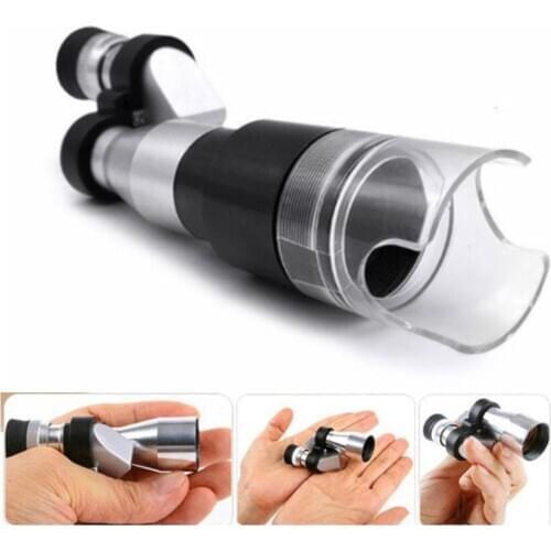 8x20 Mini Monocular Head Aluminum Alloy with Magnifier Microscope 3 in 1 Outdoor Camping Fishing Leisure Telescope