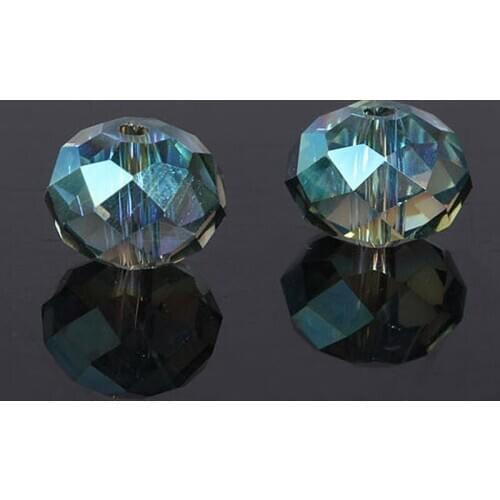 100PCS 8MM Austria Crystal Bead Rondelle Loose Faceted Glass Beads Spacers Beads for Bracelet Jewelry Making