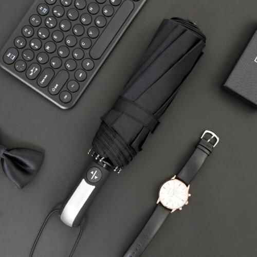 Wedding Black Big Women Umbrella Automatic Couple Patio Umbrella Outdoor Golf Windproof Sonnenschirm Rain Gear BY50BU