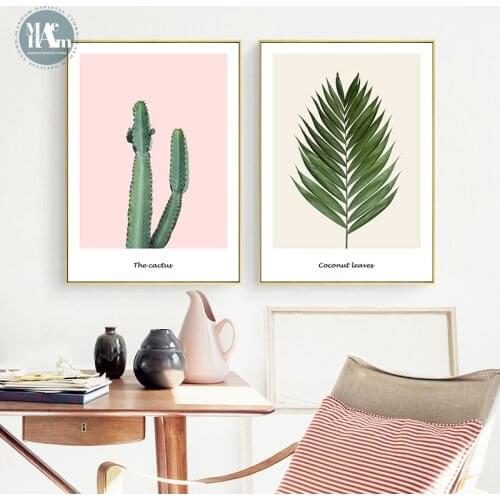 Nordic Decoration Green plant cactus wall art Canvas posters Painting Prints Picture for Living Room Morden art Home Decor