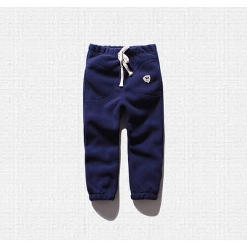 Childrens pants double sided fleecy cotton wadding boys and girls pants 2-8y