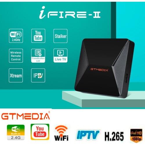GTMedia Ifire2 4K H.265 HDR STB Digital Set Top Box TV Decoder FULL HD 1080P HEVC 10bit 2.4G Wireless Remote Control IFIRE 2 IPT