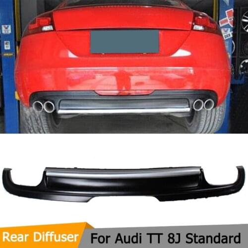 Black Painted PU Car Auto Diffuser Lip for Audi TT 8J Standard Bumper 2008-2010