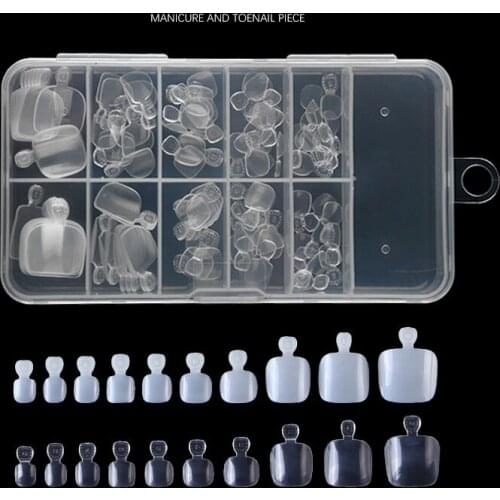 500pcs Clear Toe False Nail Tips