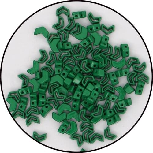 JUWANG 10 pcs\lot Enamel Tile Loose Beads Arrow Style Rainbow Strand Beads For Bracelets Making Fashion DIY Jewelry Accessories