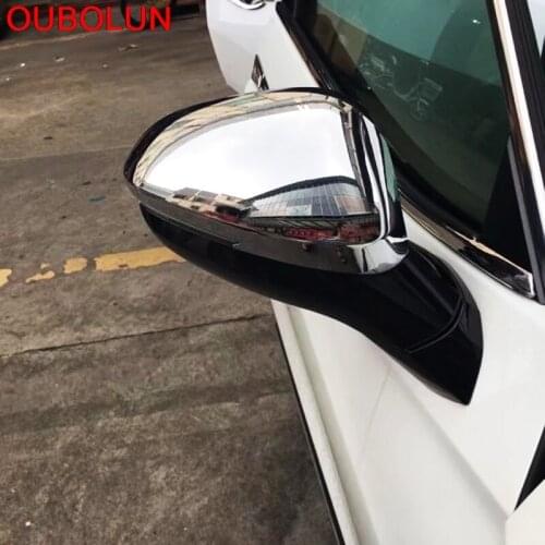 OUBOLUN ABS Chrome Rear View Side Mirror Cover Cap Stiker Frame Shell Car Exterior Styling 2pcs For Acura CDX 2016 2017 2018