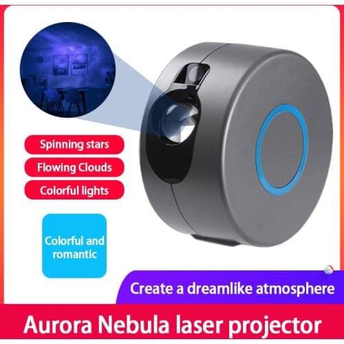 Laser Galaxy Starry Sky Projector Rotating Water Waving Night Light Led Colorful Nebula Cloud Lamp Atmospher Bedroom Beside Lamp