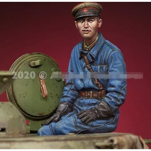 1/35 Resin Model figure GK Soldier Russian Tank Commander Set 2 figure WWII Military theme Unassembled and unpainted kit