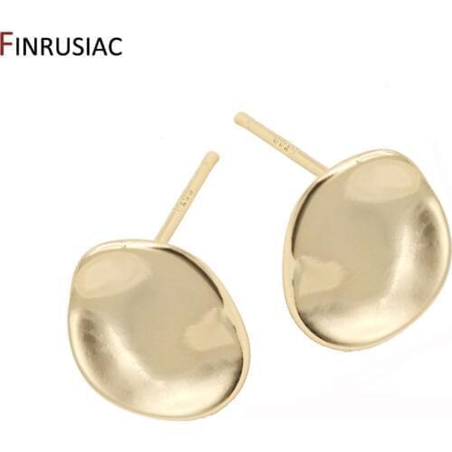 FINRUSIAC Earring Making Supplies 14K Gold Plated Stud Earrings Hooks For DIY Drop Earrings Jewelry Supplies