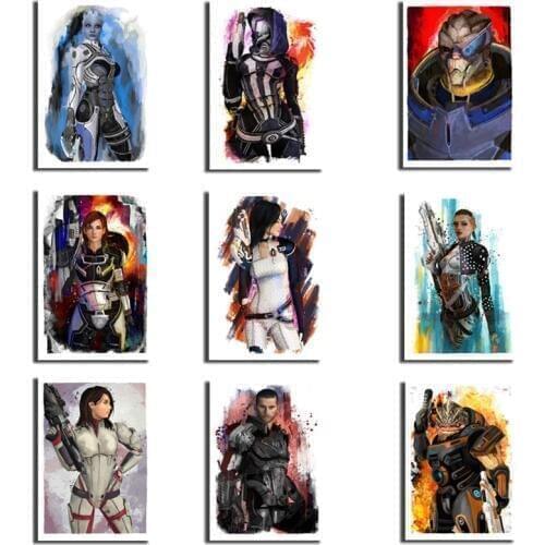 Mass Effect Wall Art Canvas Poster And Print Canvas Painting Decorative Picture For Office Bedroom Modern Home Decor Framework