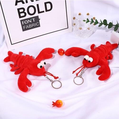 New fashion plush Simulation lobster crab soft Toys cute car Pendant good quality Bag decoration birthday christmas gift for kid