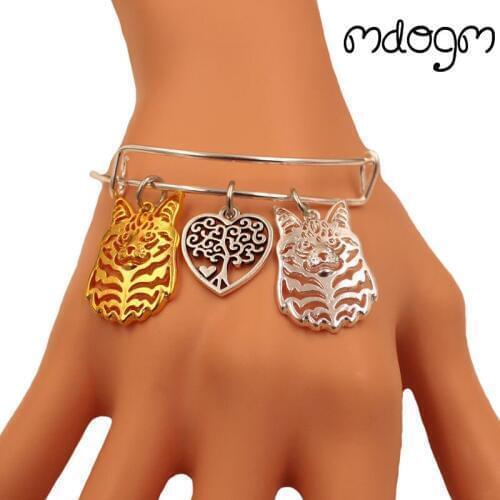 2021 New Fashion Animal Bracelet Bangles Maine Coon Cat Tree Of Life Love Alloy Metal Men Women Male Female Girls Jewelry AKC