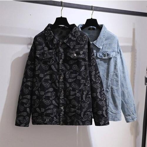 New Ladies Spring Autumn Denim Jacket For Women Large Long Sleeve Cotton Loose Blue Black Coat Plus Size 3XL 4XL 5XL 6XL 7XL