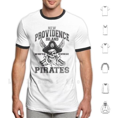 New Providence Island Pirates T Shirt Big Size 100% Cotton Pirate Black Sails Black Beard Captain Flint Captain Vane Piracy