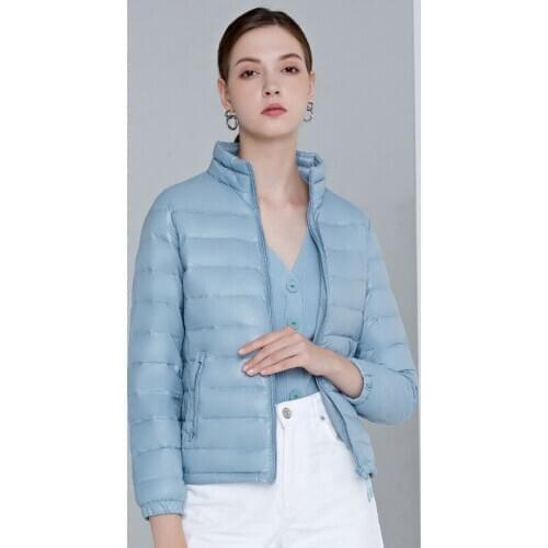 2020 Autumn Women Ultra-light Thin Down Jacket Slim Short Warm Womens Outerwear Womens Winter Coat Plus Size 4XL 832