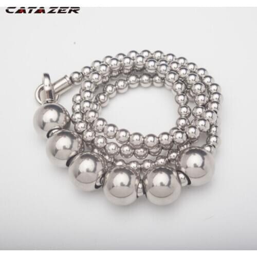 Catazer Stainless Steel Bracelet Whip Titanium Strafe Fitness Whip Iron Whip Self-defense Weapon Bracelet