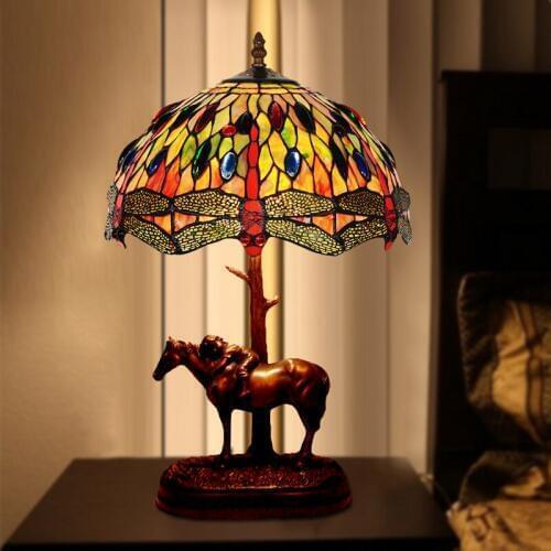 Resin Dragonfly Table Lamp European Art Deco Elegant Sitting Room Table Lamp For Living Room Bedroom E27 Led Bedside Desk Light