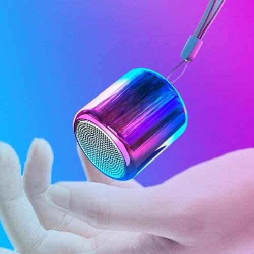 Mini Portable Bluetooth Compatible Speakers Wireless Stereo True Outdoor Subwoofer Column Microphone TWS Small Steel