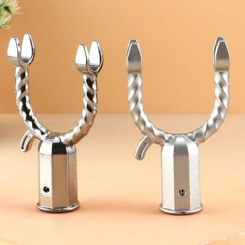 Threaded aluminum alloy garment fork head accessories Hanging drying fork thickened 19mm tube support rod connector