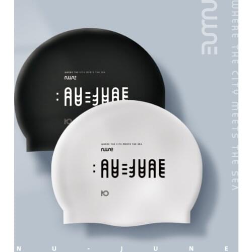 Nu-june Swimming Cap Silicone Women Men Waterproof Plus Size Colorful Adult Long Hair Sports High Elastic Adults Swim Pool Hat