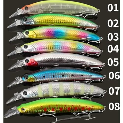SWOLFY 4PC Floating Minnow Fishing Lure 110mm 21g Long Casting Artificial Hard Baits Floating 0-1m Minnow Ocean Fishing Wobbler