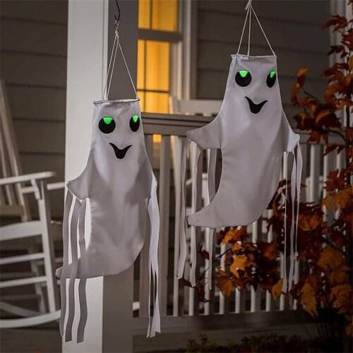 Halloween Decorations Cartoon Ghost Windsock Pendant Hanging Artware Decorative Tools for Home Office Shops