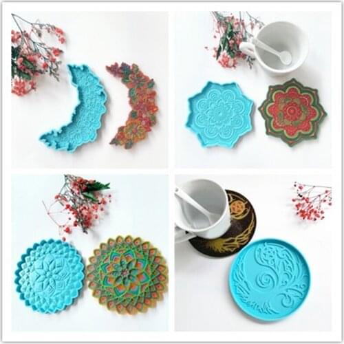 Magic Tree Coaster Epoxy Resin Mold Cup Mat Casting Silicone Mould DIY Crafts Home Decoration Ornaments Making Tool