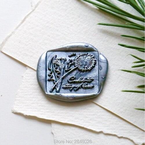 Dandelion Wax Seal Stamp,wedding gift,plant wood wax stamp,party seal,party decor