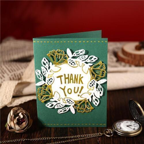 YaMinSanNiO Flower Frame Metal Cutting Dies Wreath Stencils for DIY Scrapbooking Photo Album Decorative Embossing Crafts Die Cut