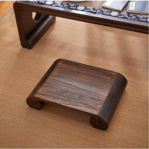 Japanese Style Solid Wood Bench Short Couch with Tatami Cushion, Window Cushion, Foot Stool, Putuan Meditation Pad Foot Stools