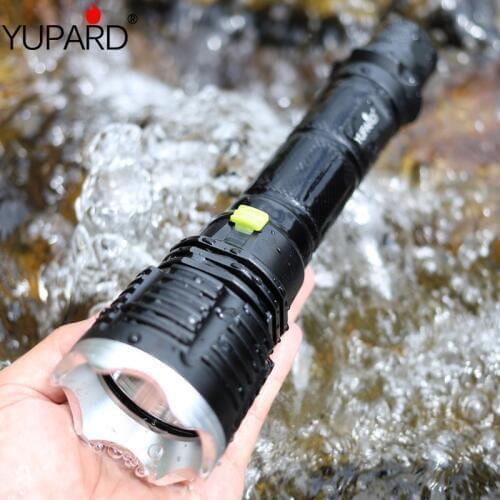Yupard high bright diving diver flashlight underwater waterproof XM-L2 LED T6 white light yellow light Torch Lamp 18650/26650