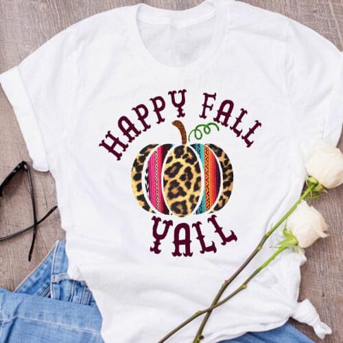 Women Harajuku 90s T-Shirt Female Short Sleeve Top Tee Women Graphic Printing Coffee Pumpkin Fall Thanksgiving Halloween Clothes