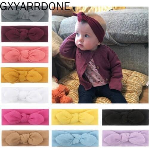 1pcs 2019 Baby Girl Headbands Rabbit Bow Headband Newborn Baby Bowknot Headband Headwrap Blumen Baby Hair Accessories