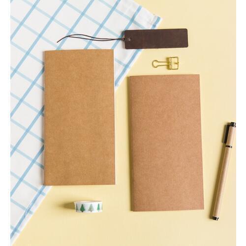 11*21cm Travelers travel diary traveler notebook notepad standard type cowhide paper replacement travel journal filler papers