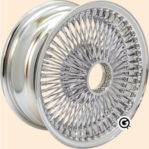 16inch wire wheels 16X7J FWD 100spokes straight lace old fashioned car wheels chrome rims