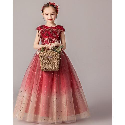 2019 Fashion Applique Flower Childrens Elegant Dresses for Girls Dresses for the Communion Ceremony