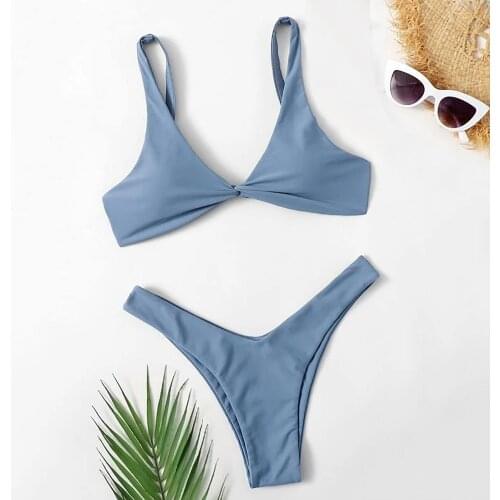 2021 Sexy Solid Color Bikini Women Micro Swimwear Biquini Swimsuit Female Bathing Suit Push Up Bikini Set Bather Beachwear #G3