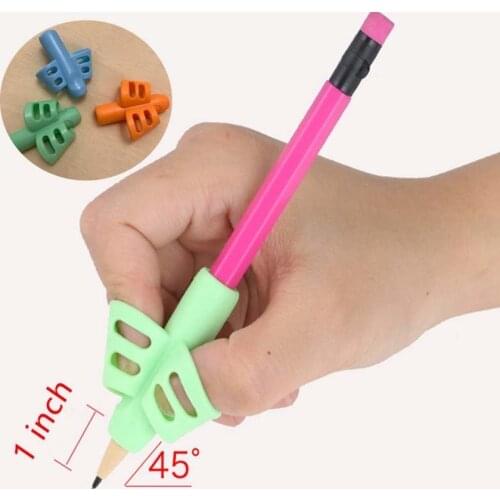 3pcs Children Writing Pencil Pen Holder Kids Learning Practise Silicone Pen Aid Grip Posture Correction Device for Students