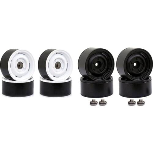 4Pcs Metal 1.9 Beadlock Wheel Rim Hub for 1/10 RC Crawler Car Axial SCX10 90046 Traxxas TRX4 RC4WD D90 Redcat