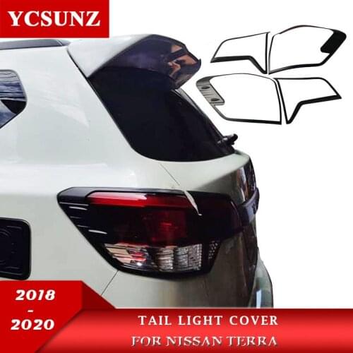 ABS Black Tail light cover For Nissan Terra 2018 2019 2020 Car Accessories Rear Lamp car-styling exterior parts