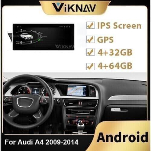 Android Car Radio Head Unit For AUDI A4 2009 2010 2011 2012 2013 2014 High match Car Stereo Recorder DVD Multimedia Player GPS