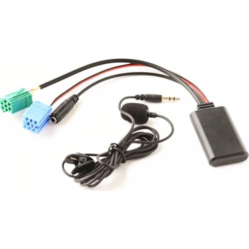 Car Factory Stereo MINI ISO 6Pin 8Pin Bluetooth Audio Cable Microphone Handsfree Adapter for Renault Updatelist Radio