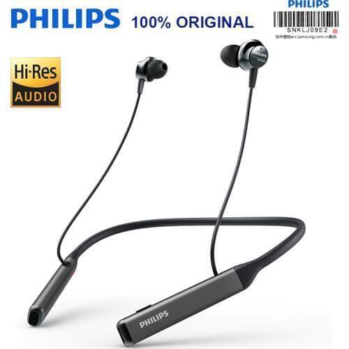 Original New PHILIPS TAPN505 Wireless Neckband HiRes Headset Active Noise Canceling Bluetooth 5.0 With Mic Support Official Test