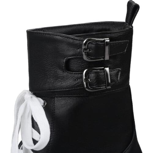 Martin BootsBig Size 9 10 11 12 boots women shoes ankle boots for women ladies boots shoes woman winter Cross strap buckle