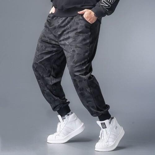 Summer Trousers Sweatpants Mens Oversized Pants Camouflage Casual Stretch Pants Mens Tooling Hip Hop Harem Pants Streetwear