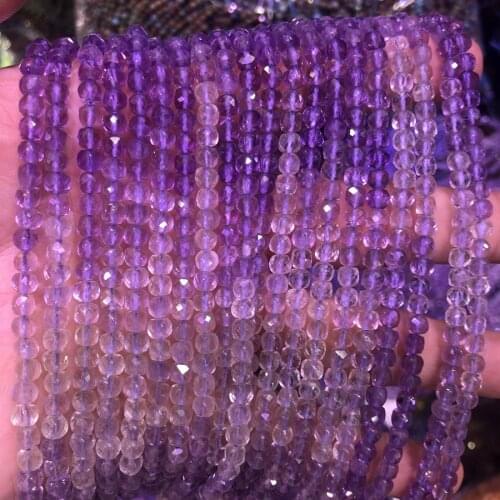 Natural Multi Lavender Amethysts Micro Faceted Beads 4mm Cubes Gem Spacer Beads,Small Square Beads for jewelry,1string 15.5"