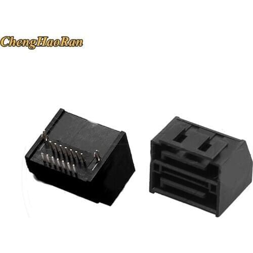 ChengHaoRan 5-100Pcs Per Lot Sata Type A 7 Pin Right Angle Double Row DIP Male Connector For Hard Drive