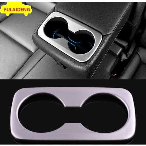 For Hyundai Tucson 2015-2018 ABS Inner Rear Seat Water Cup Holder Panel Cover Trim Car Styling Accessories