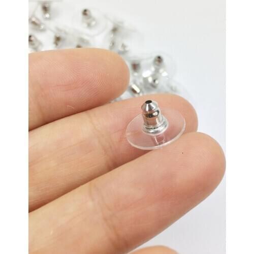 Eruifa 40pcs/lot 12mm High Quality Brass Disc Bullet Earring Stopper Gold/Rhodium Color DIY Jewelry Accessory Jewellery Finding